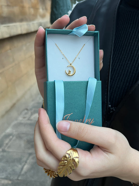 Collier Lune & Petit Lapin