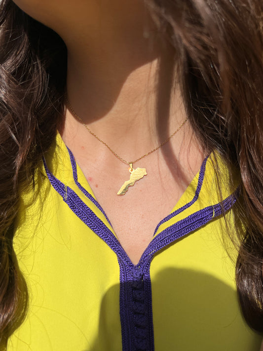 Collier Carte du Maroc – Édition Signature